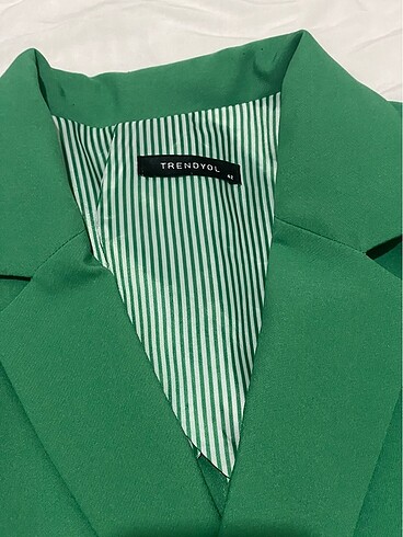 42 Beden trendyol yeşil kruvaze blazer