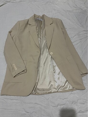 m Beden krem blazer ceket