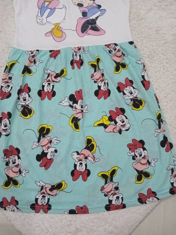 Kız Çocuk Baskılı Pamuklu Elbise - Görsel 4