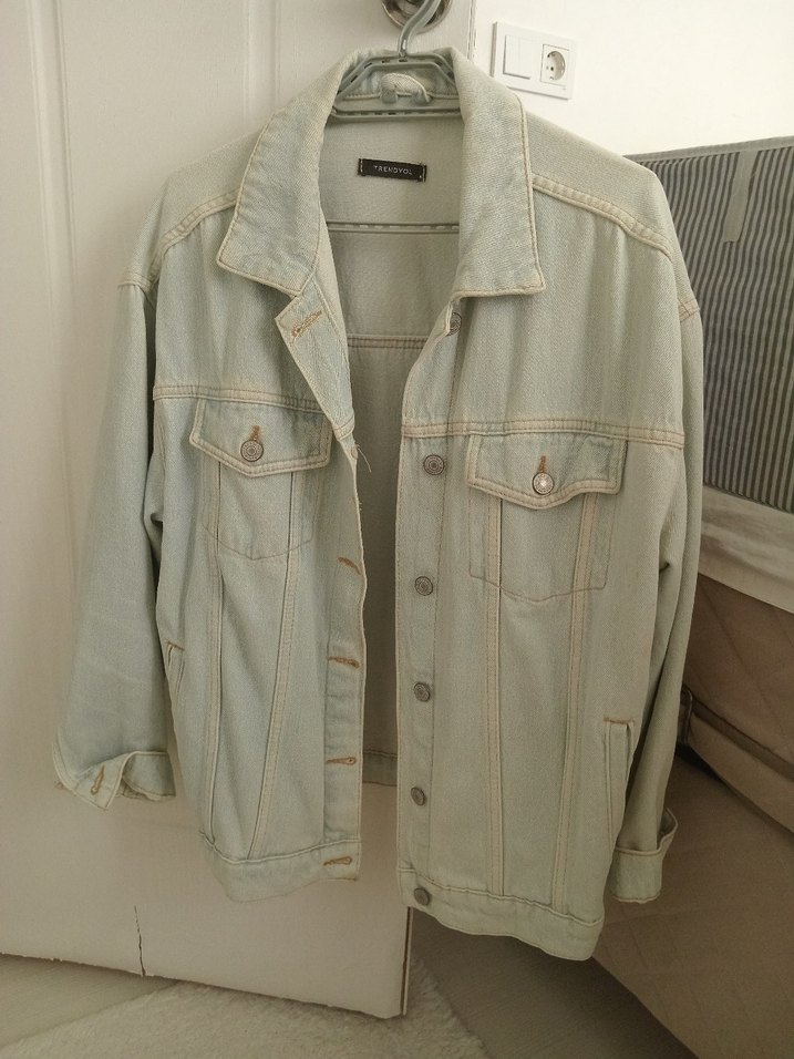 Bej Kadın Denim Ceket - Görsel 3