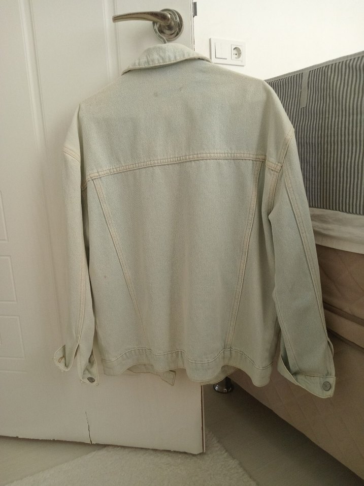 Bej Kadın Denim Ceket - Görsel 4