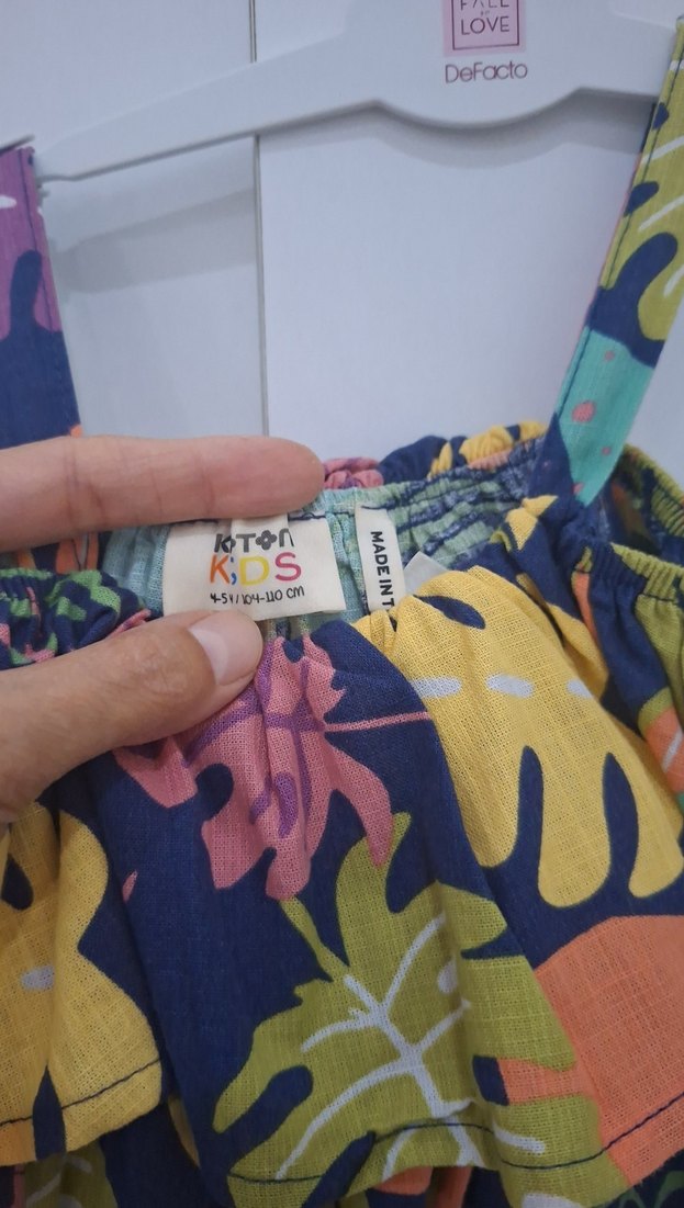 Kız Çocuk Renkli Volanlı Tulum 4-5 yaş - Görsel 5