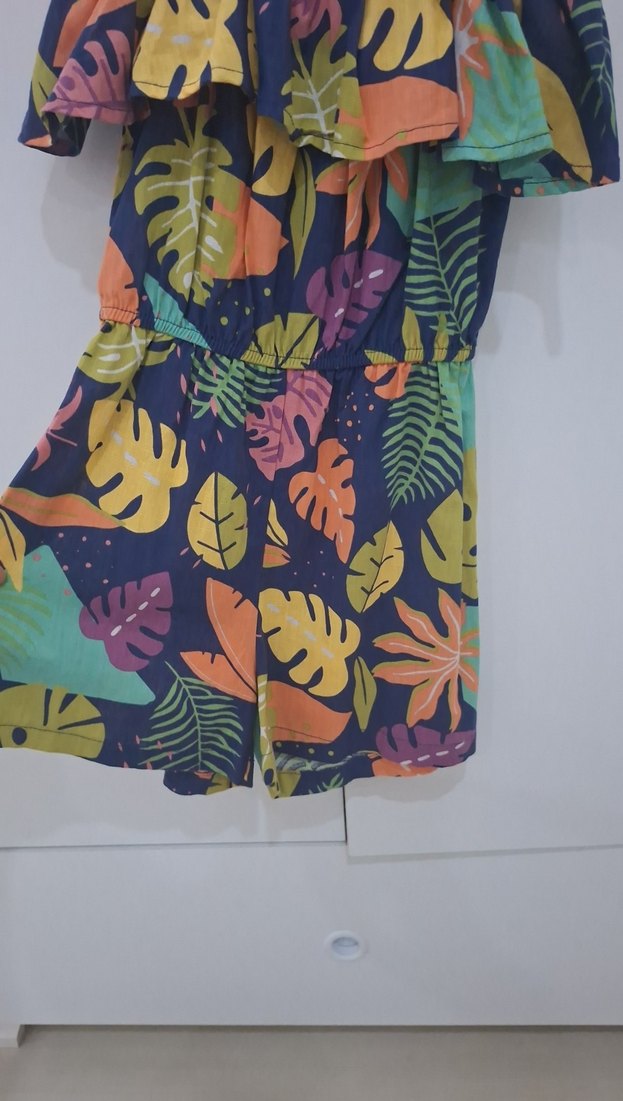 Kız Çocuk Renkli Volanlı Tulum 4-5 yaş - Görsel 3