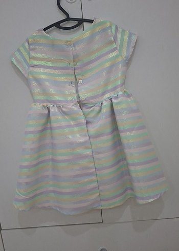 Kız Çocuk Çok Renkli Pliseli Elbise 5-6 yaş - Görsel 3