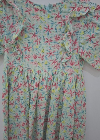 Kız çocuk 3-4 yaş pileli elbise - Görsel 2