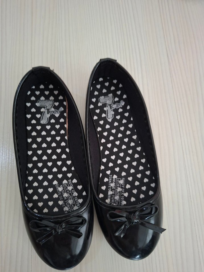 Kız Çocuk Siyah 32 no Fiyonk Detaylı Babet - Görsel 2