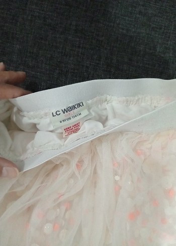 Kız Çocuk Beyaz Puantiyeli Fırfırlı Etek - Görsel 3