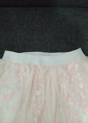 Kız Çocuk Beyaz Puantiyeli Fırfırlı Etek - Görsel 5