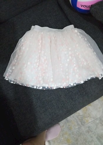 Kız Çocuk Beyaz Puantiyeli Fırfırlı Etek - Görsel 7