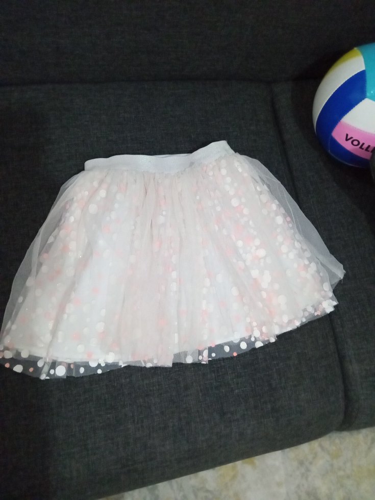 Kız Çocuk Beyaz Puantiyeli Fırfırlı Etek - Görsel 2