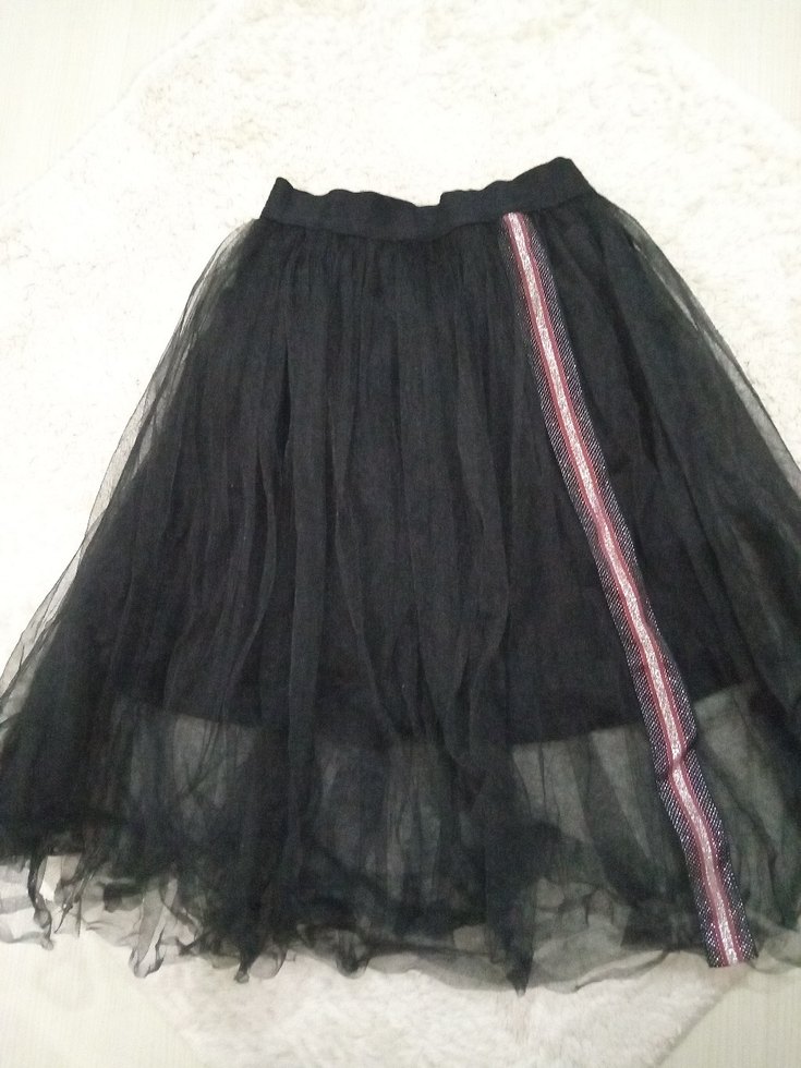 Kız Çocuk Siyah Gotik Fırfırlı Etek - Görsel 3