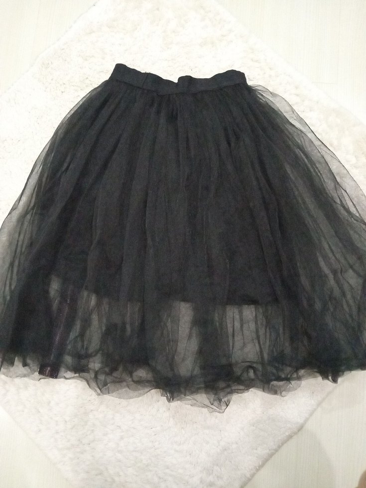 Kız Çocuk Siyah Gotik Fırfırlı Etek - Görsel 5