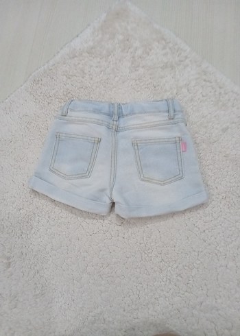 Kızlar için Beyaz Düğmeli Denim Şort - Görsel 8