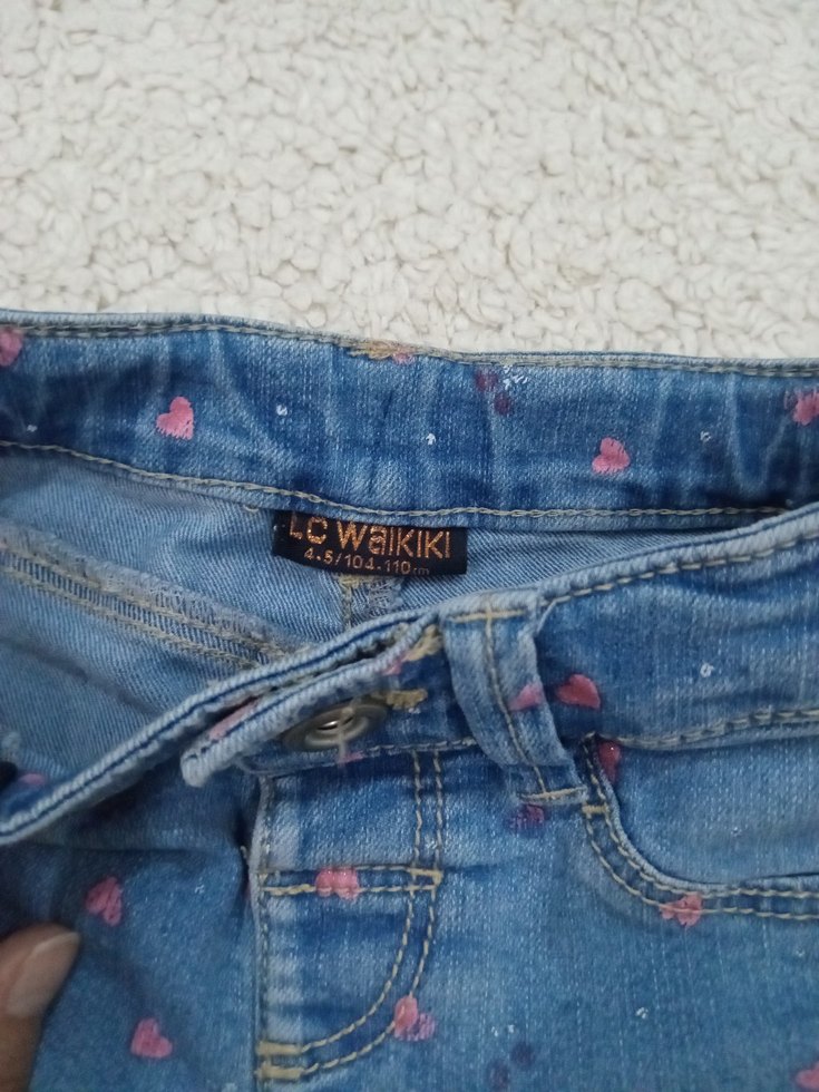 Kız Çocuk Mavi Denim Şort - Görsel 2