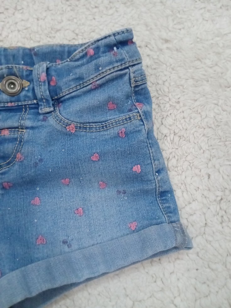 Kız Çocuk Mavi Denim Şort - Görsel 3