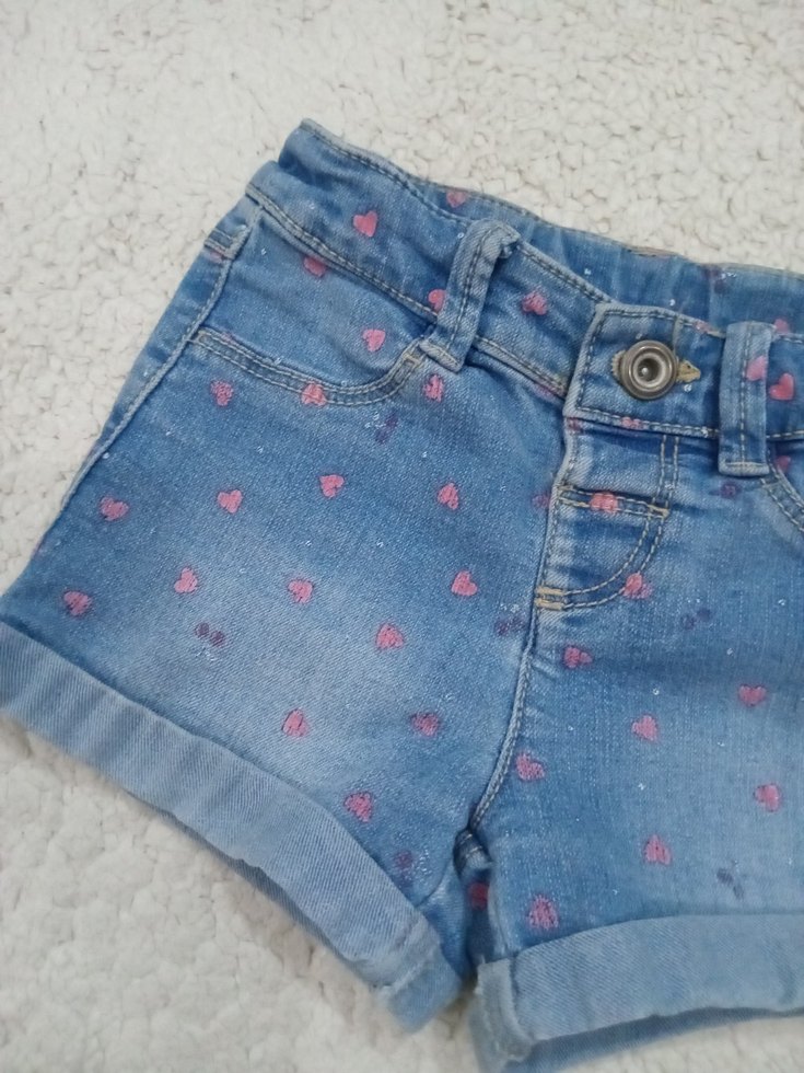 Kız Çocuk Mavi Denim Şort - Görsel 4