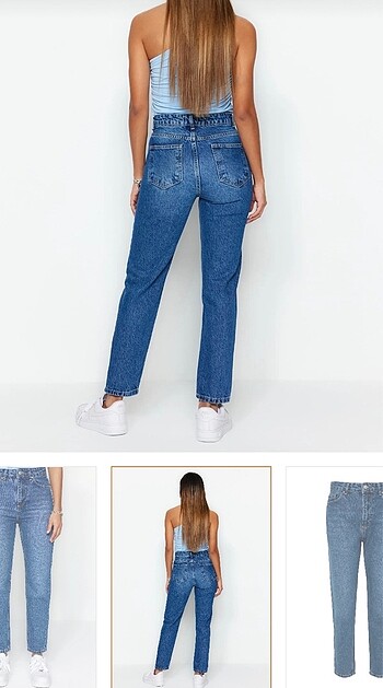 Yüksel bel mom jeans - Görsel 3