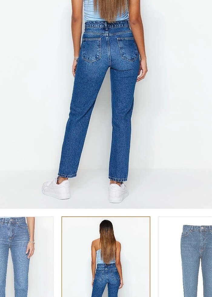 Yüksel bel mom jeans - Görsel 3