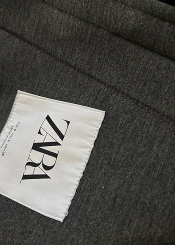 Zara Gri Kapüşonlu Erkek Midi Mont - Görsel 2