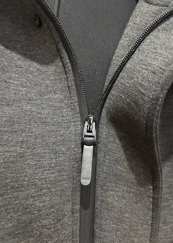 Zara Gri Kapüşonlu Erkek Midi Mont - Görsel 6