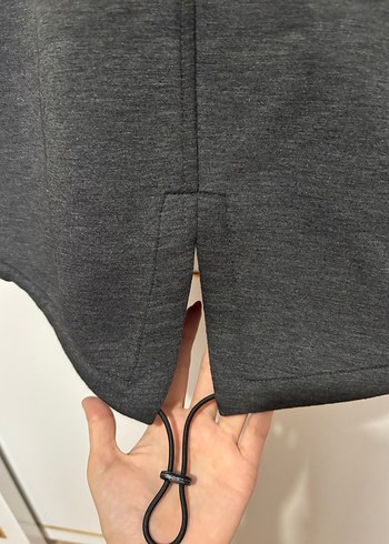 Zara Gri Kapüşonlu Erkek Midi Mont - Görsel 8