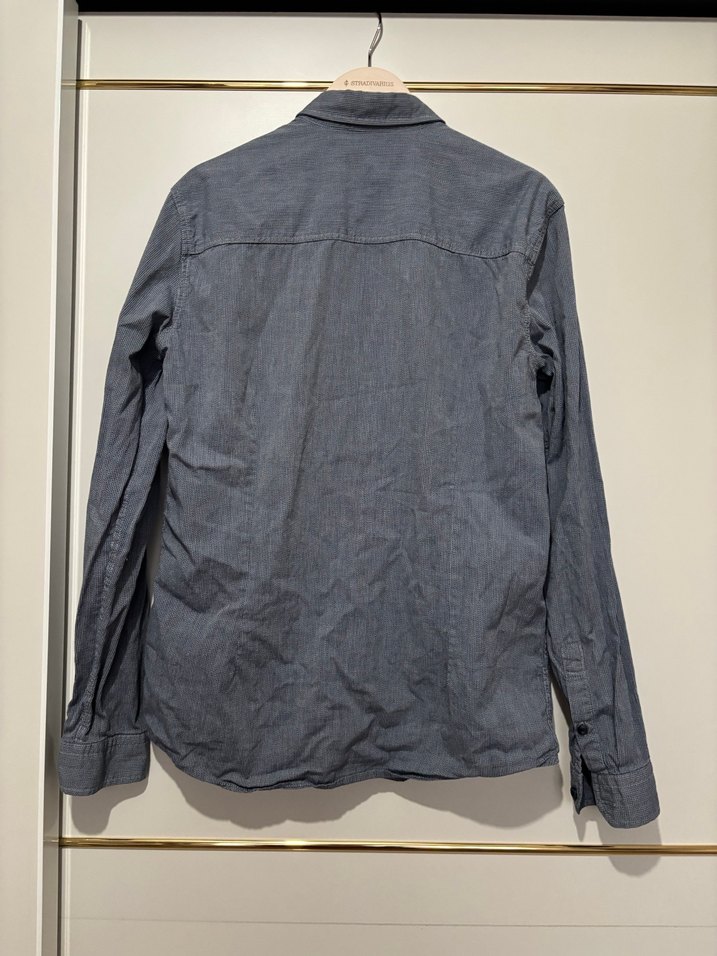 Mavi Uzun Kollu Denim Erkek Gömlek - Görsel 2