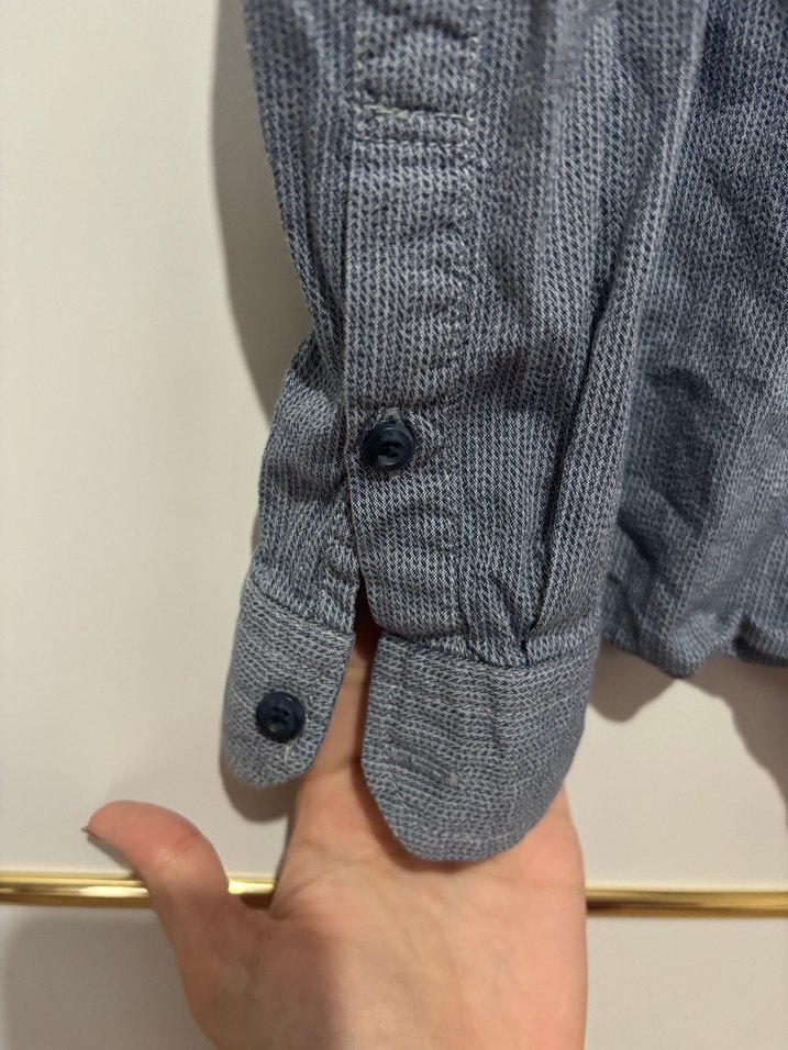 Mavi Uzun Kollu Denim Erkek Gömlek - Görsel 4