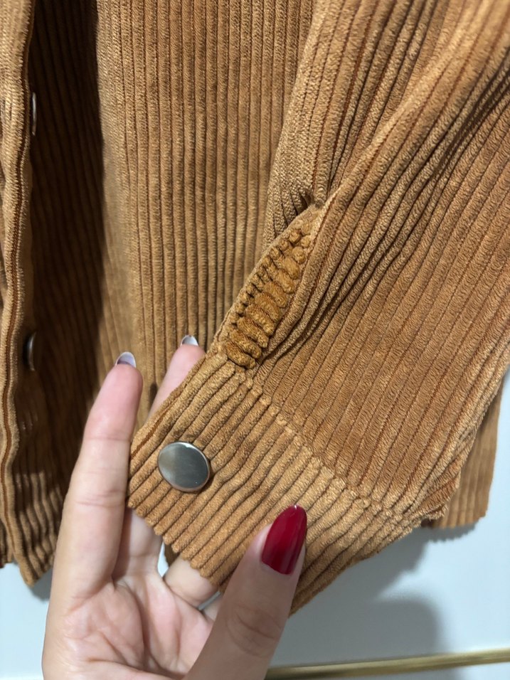 Kadın Kahverengi Süet Gömlek - Görsel 4