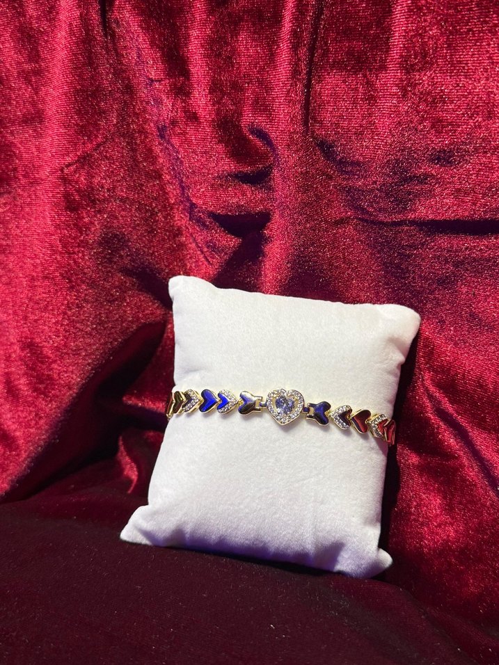 Xuping Altın Renkli Pul İşlemeli Kalpli Kadın Bileklik - Görsel 2