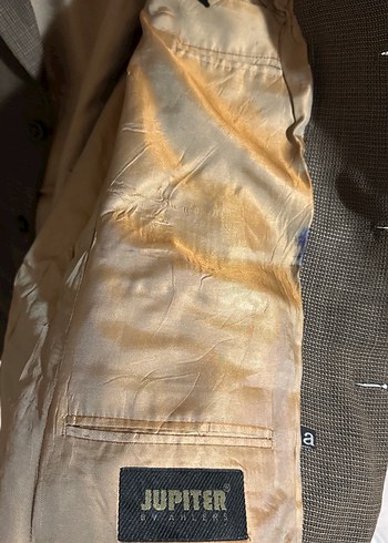 Düğmeli Kahverengi Blazer Erkek Takım Ceketi - Görsel 3