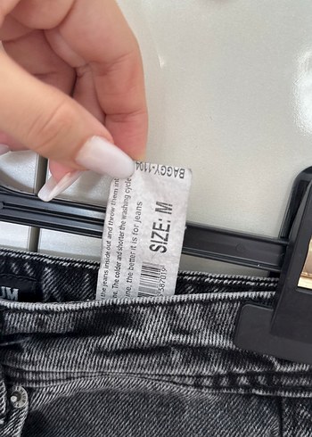 Gri Bol Kesim Baggy Kot Pantolon - Görsel 3