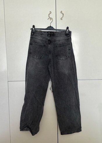 Gri Bol Kesim Baggy Kot Pantolon - Görsel 4