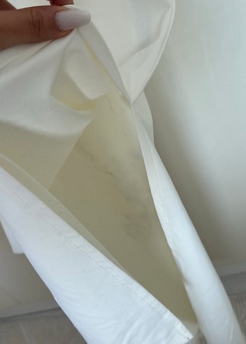 Beyaz Straplez Uzun Elbise - Görsel 2