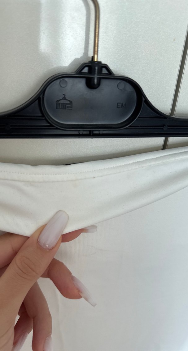 Beyaz Straplez Uzun Elbise - Görsel 4