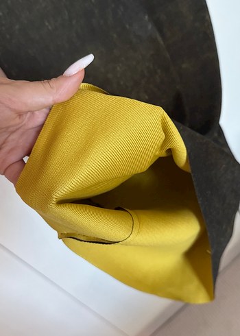 Siyah Sarı Midi Elbise - Görsel 2