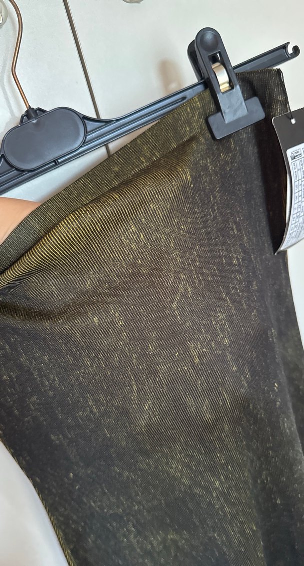 Siyah Sarı Midi Elbise - Görsel 4