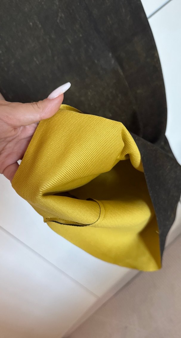 Siyah Sarı Midi Elbise - Görsel 2