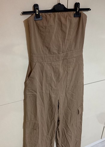 Bej Straplez Kadın Tulum - Görsel 2