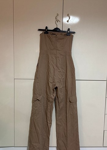 Bej Straplez Kadın Tulum - Görsel 3