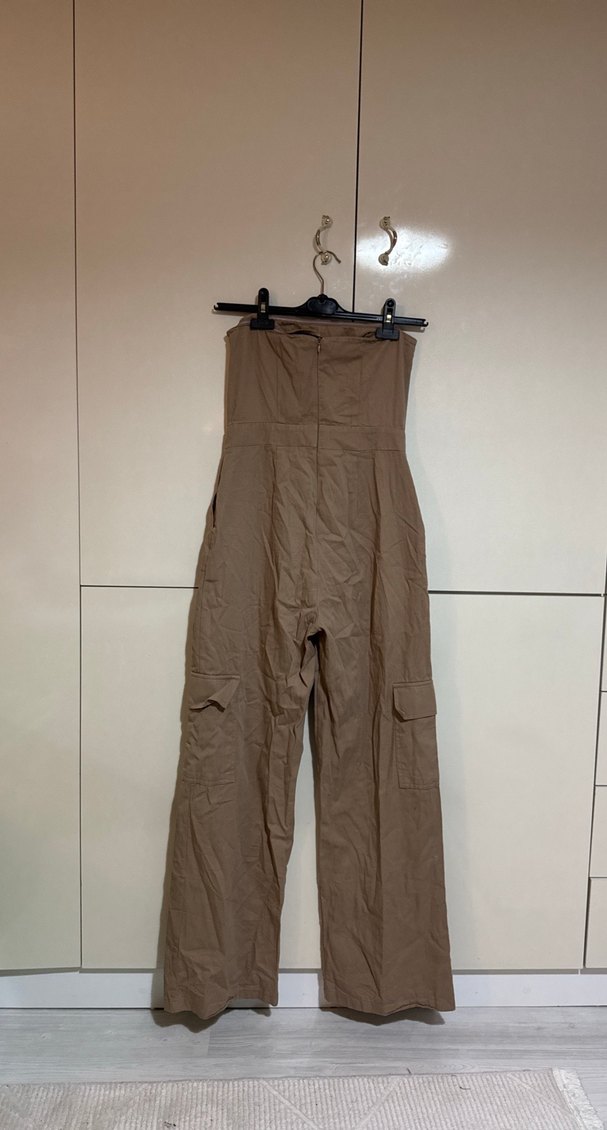 Bej Straplez Kadın Tulum - Görsel 3