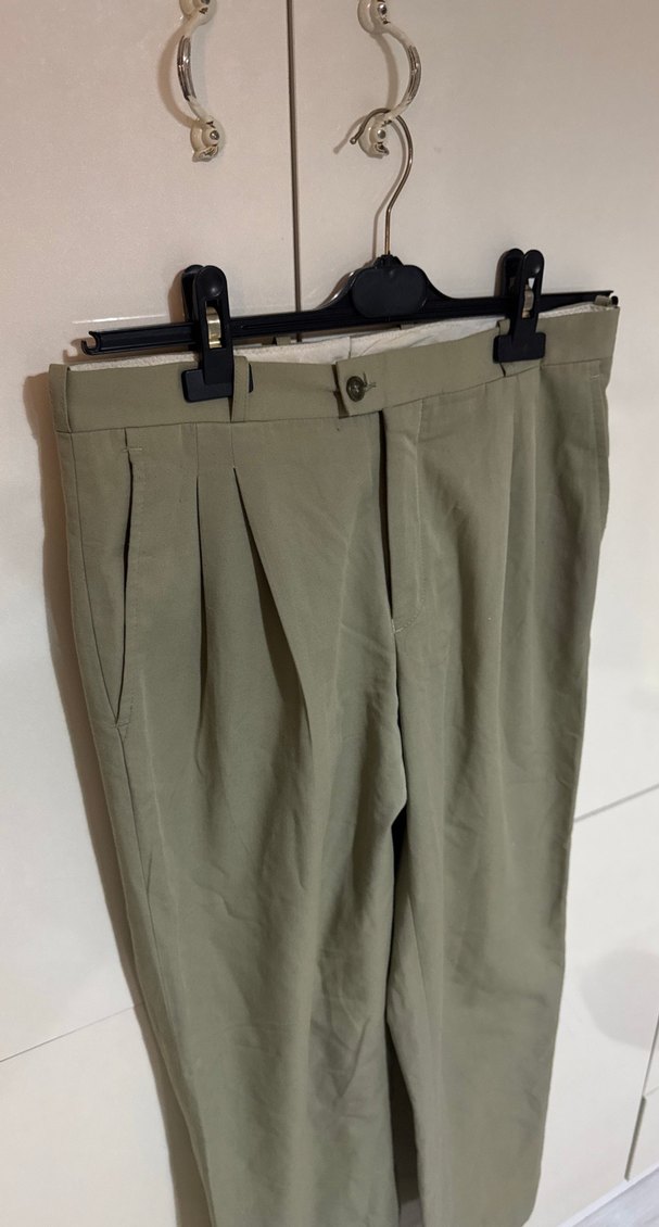 Açık Yeşil Regular Kumaş Pantolon - Görsel 2