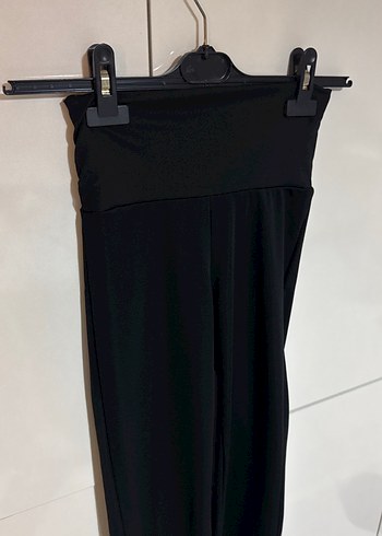 Siyah Spor İspanyol Paça Tayt - Görsel 2