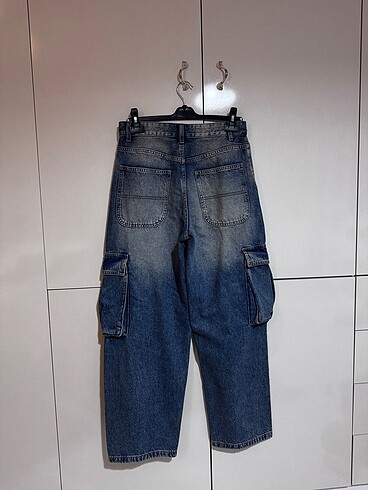 s Beden BERSHKA KOT KARGO CEPLİ KOT PANTOLON