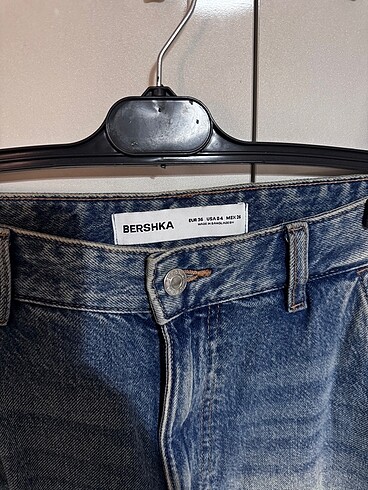 Bershka BERSHKA KOT KARGO CEPLİ KOT PANTOLON