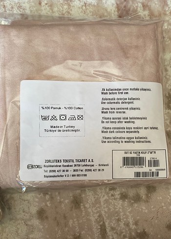 Linens Linens İki takım pamuk saten yastık kılıfı