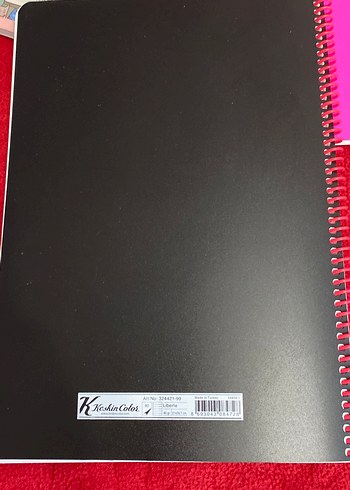 Kelebek Kalp Desenli Pembe Spiralli Defter - Görsel 3