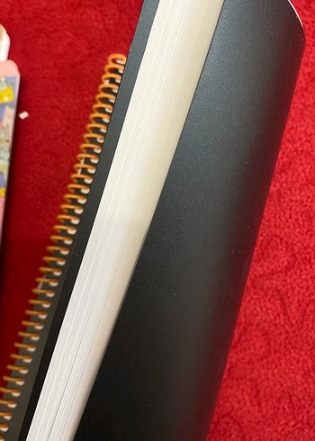 Kelebek Kalp Desenli Siyah Spiralli Defter - Görsel 4