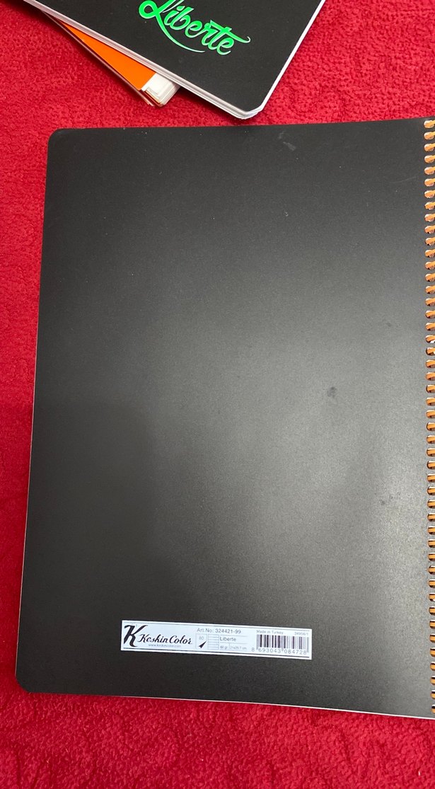 Kelebek Kalp Desenli Siyah Spiralli Defter - Görsel 2