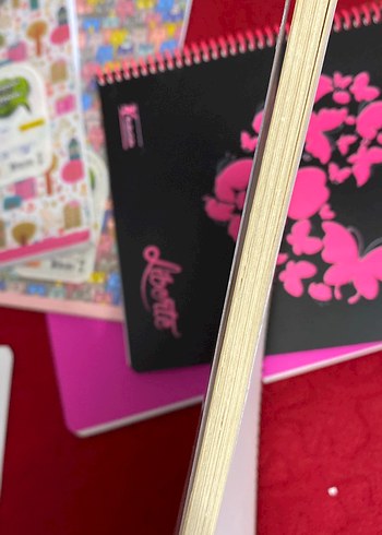 Mor Tüy Desenli Spiralli Defter - Görsel 6