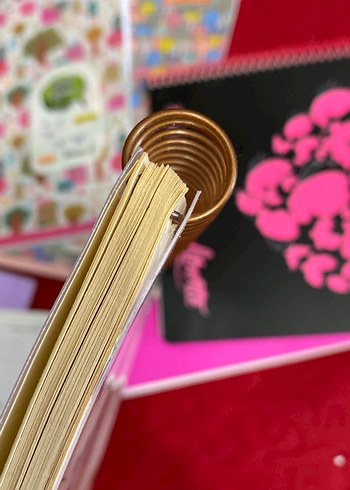 Mor Tüy Desenli Spiralli Defter - Görsel 5